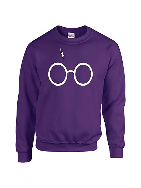 Glasses and Lightning Bolt Unisex Crewneck Sweater 