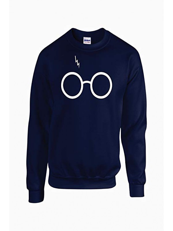 Glasses and Lightning Bolt Unisex Crewneck Sweater 