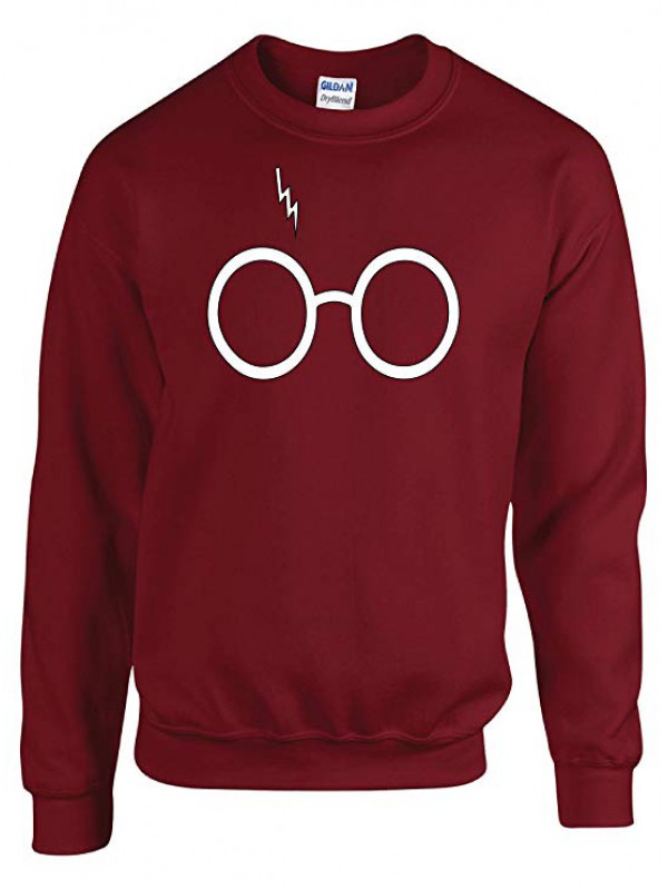 Glasses and Lightning Bolt Unisex Crewneck Sweater 