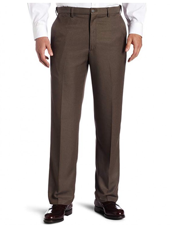 Men's  Hidden Expandable-Waist Plain-Front Pant 