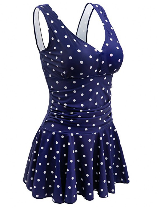 Women's Plus-Size Polka Dot Shaping Body One Piece...